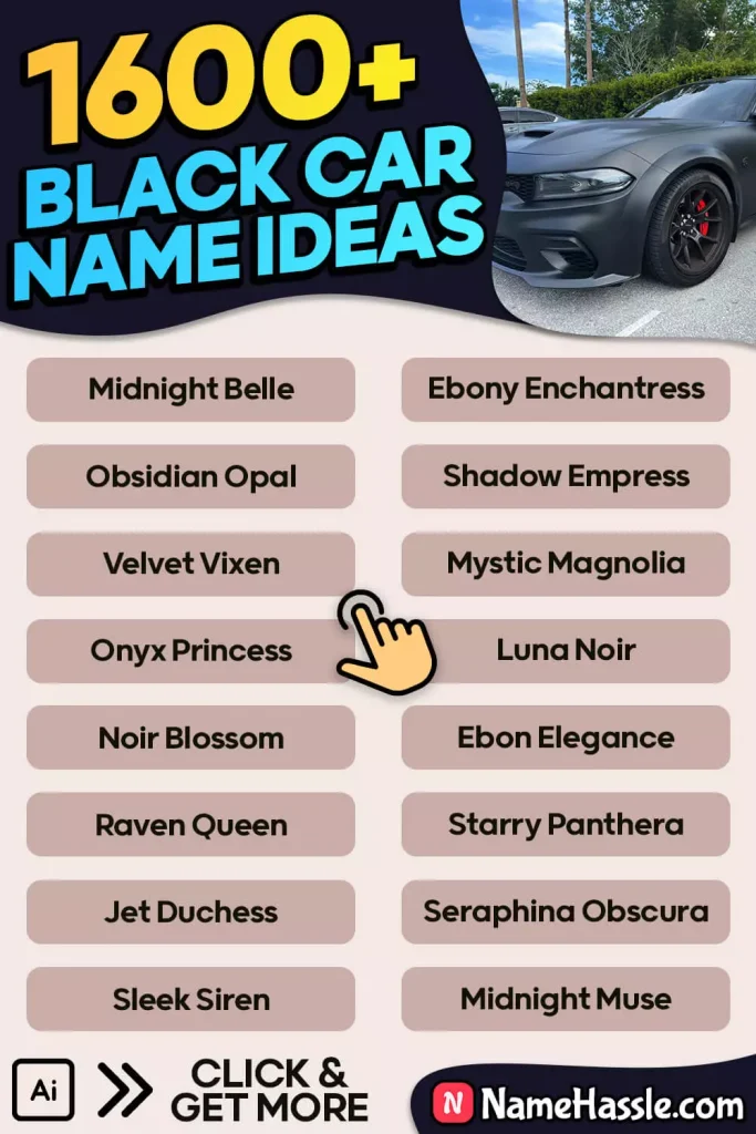 Best Black Car Names Ideas (Generator)