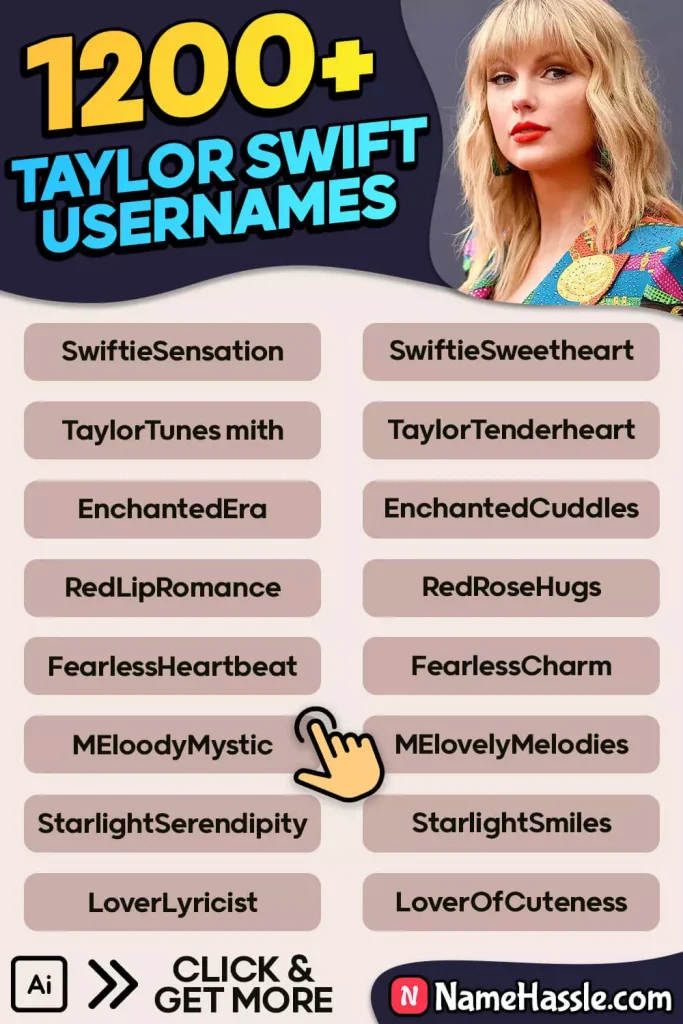 Best Fan Taylor Swift Usernames Generator