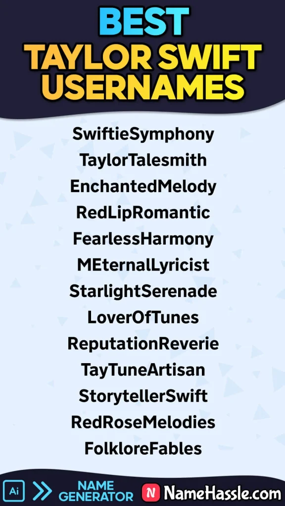 Best Taylor Swift Usernames