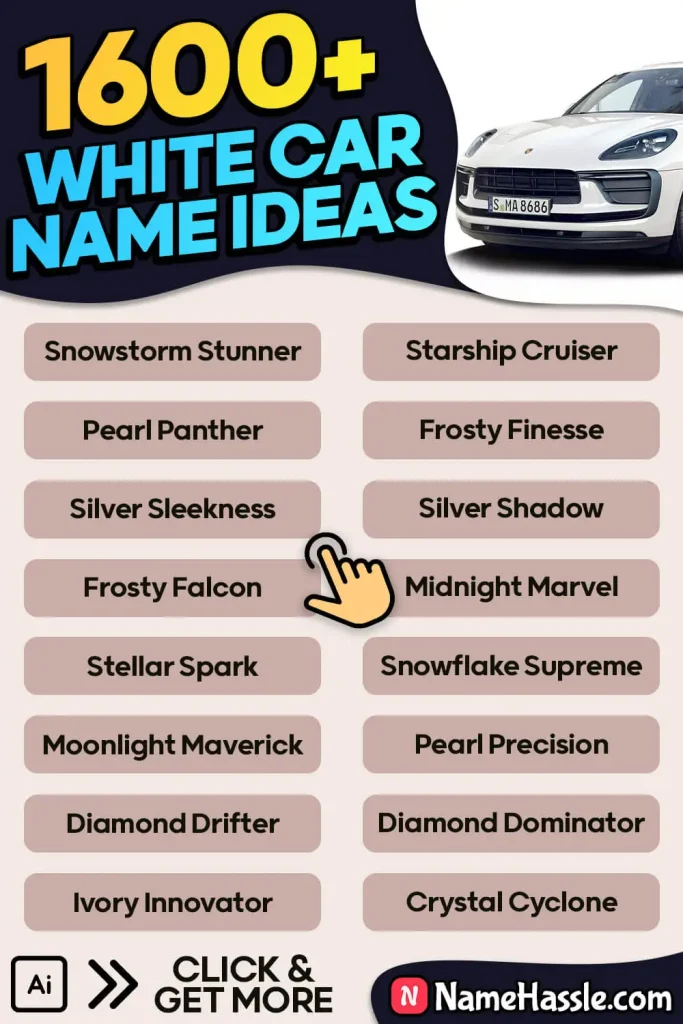 Best White Car Names Ideas (Generator)