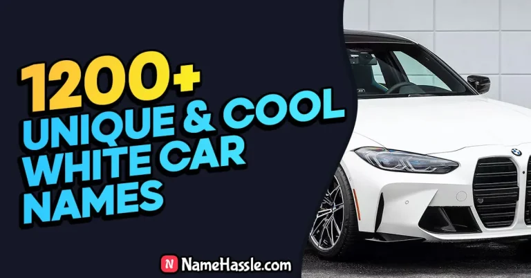 1600+ Best White Car Names Ideas (Generator)