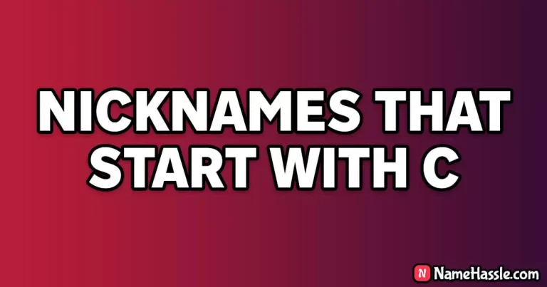 1200+ Catchy Nicknames That Start With C (Generator)