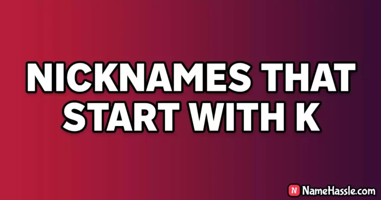1200+ Catchy Nicknames That Start With K (Generator)