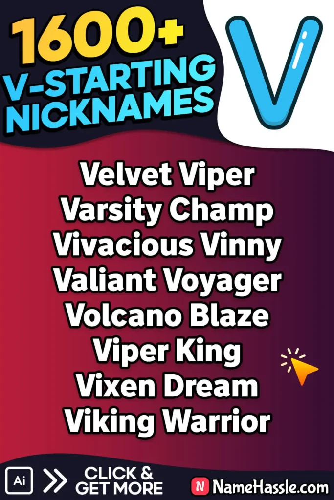Catchy Nicknames That Start With V (Generator)