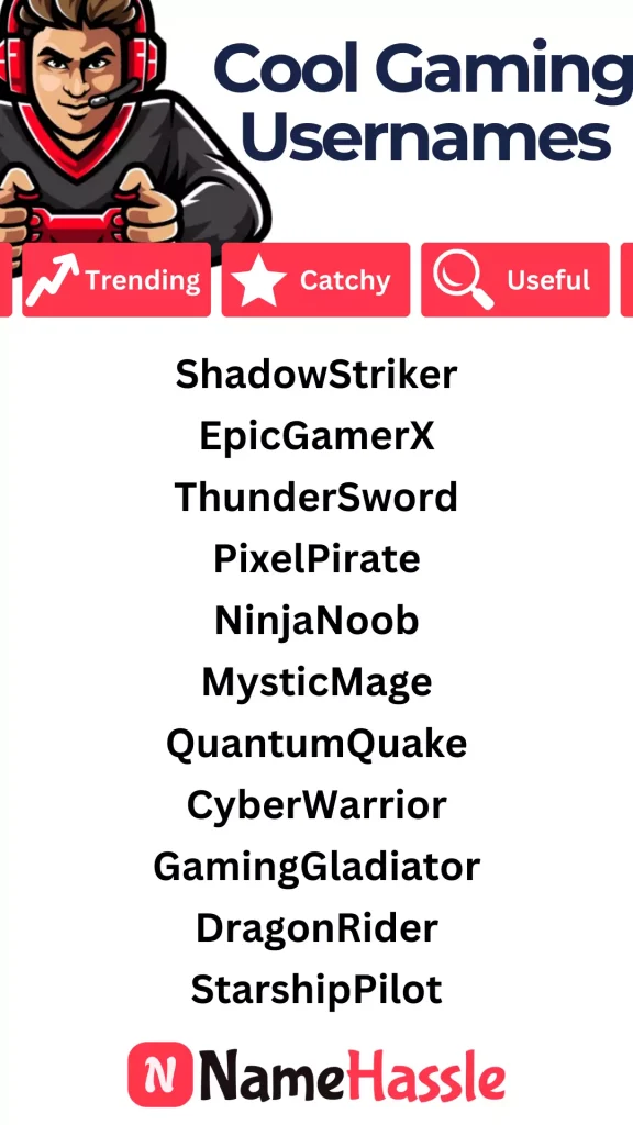 Cool And Catchy Gaming Username Ideas (Generator)