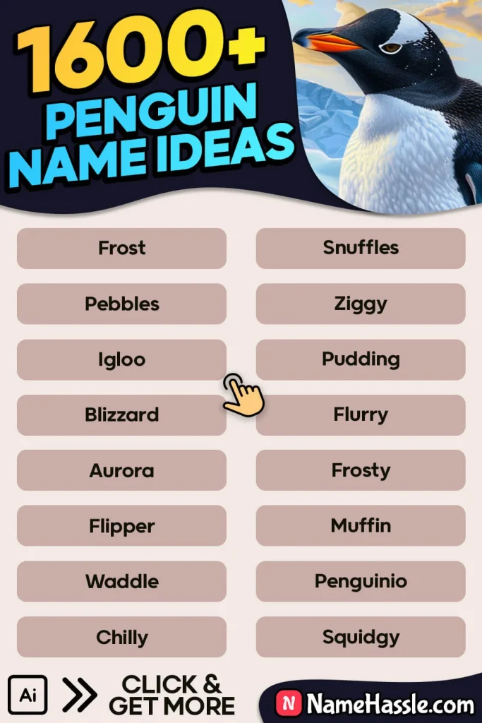 Cool Funny Penguin Names Ideas Generator 13