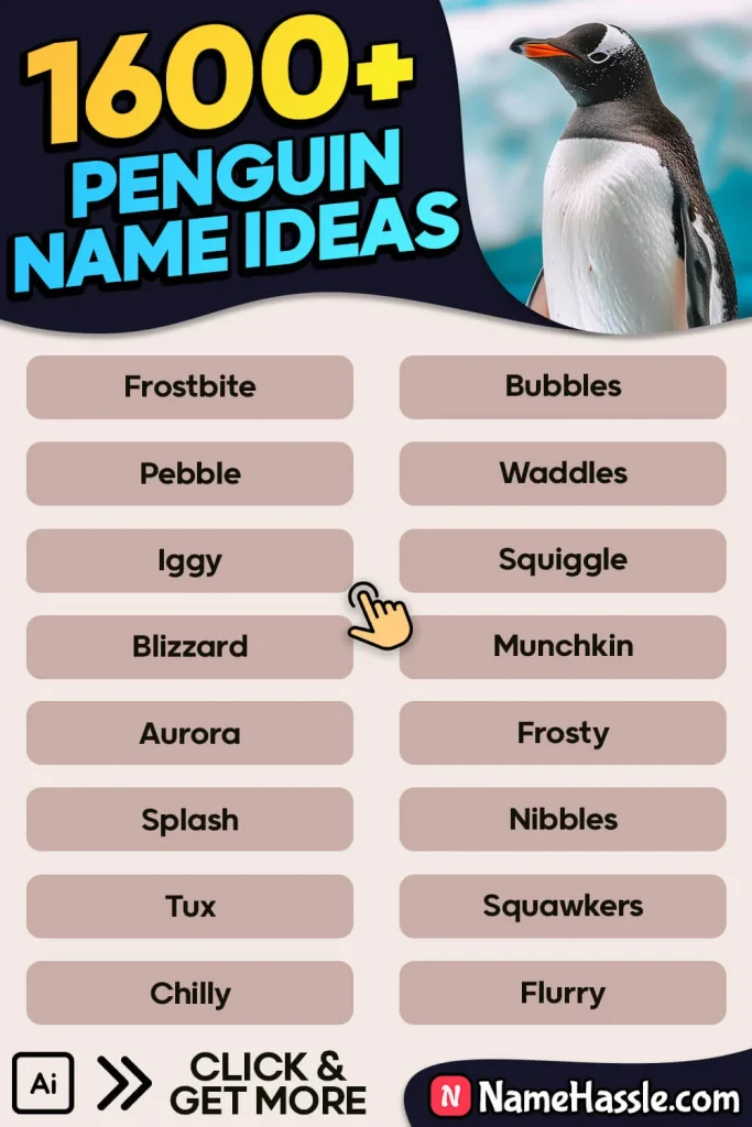 Cool Funny Penguin Names Ideas Generator 5