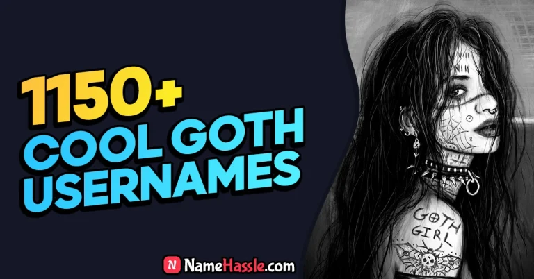 1150+ Cool Funny & Unique Goth Usernames (Generator)