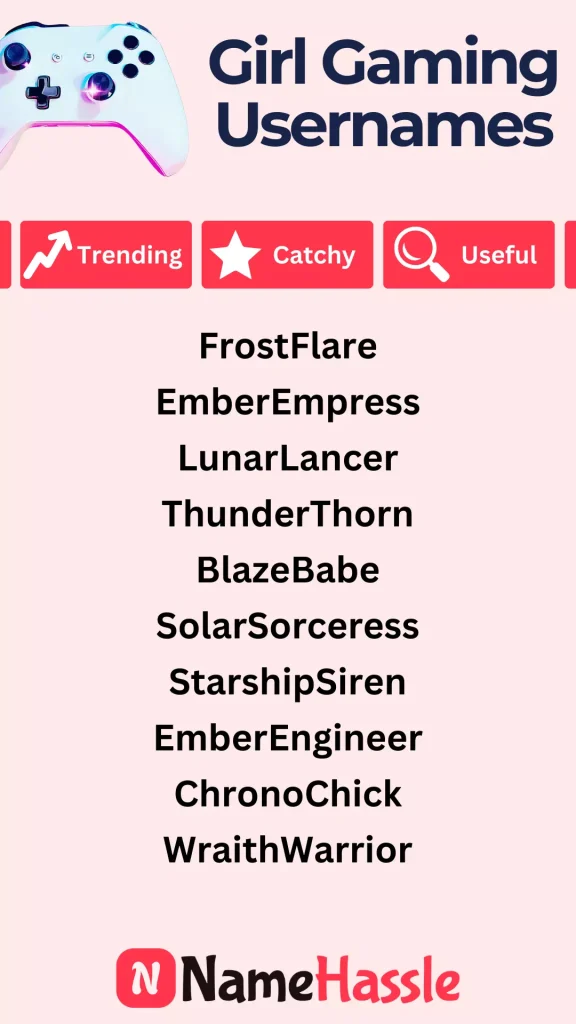 Cool Usernames For Gamer Girl 2