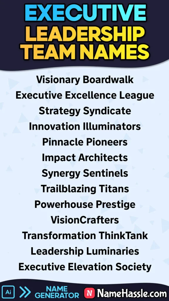 Executive Leadership Team Names