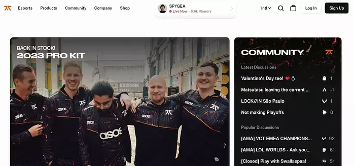 Fnatic home page