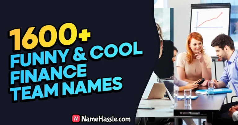 1600+ Funny & Cool Finance Team Names Ideas (Generator)