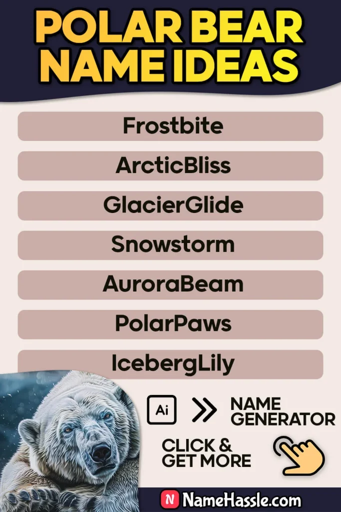 Cool And Funny Polar Bear Names Ideas