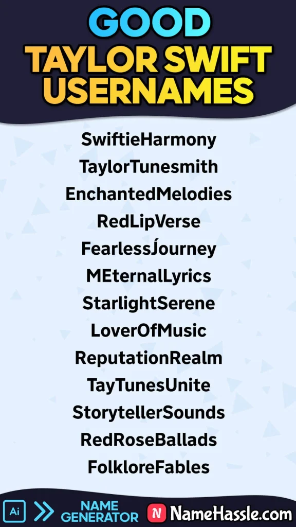 Good Taylor Swift Usernames