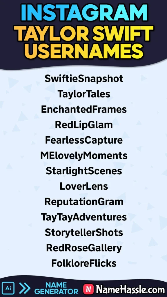 Taylor Swift Instagram Usernames Ideas