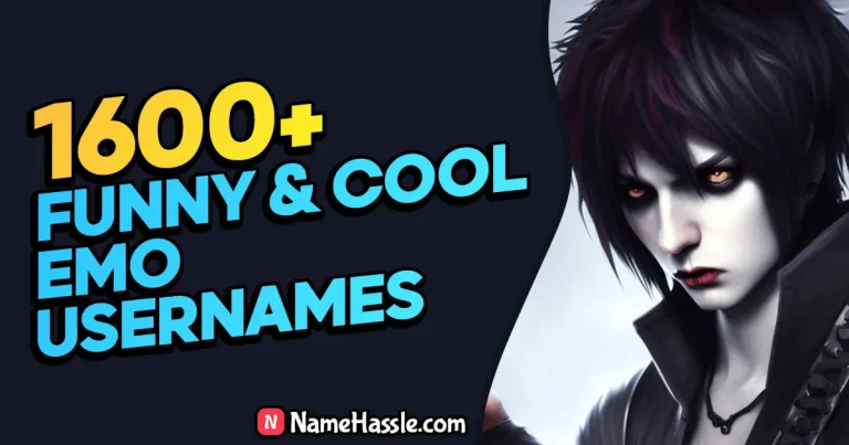 1600+ Unique & Catchy Emo Usernames Ideas (Generator)
