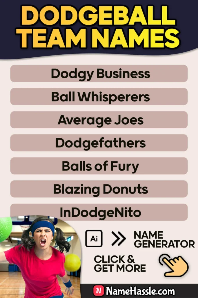 Unique Dodgeball Team Names Ideas (Generator)