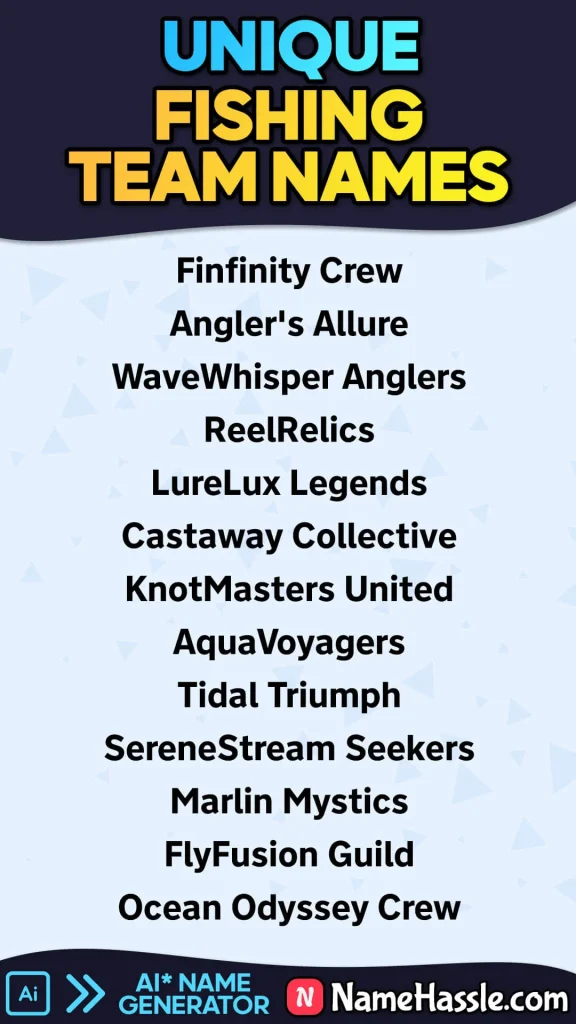 Unique Fishing Team Names