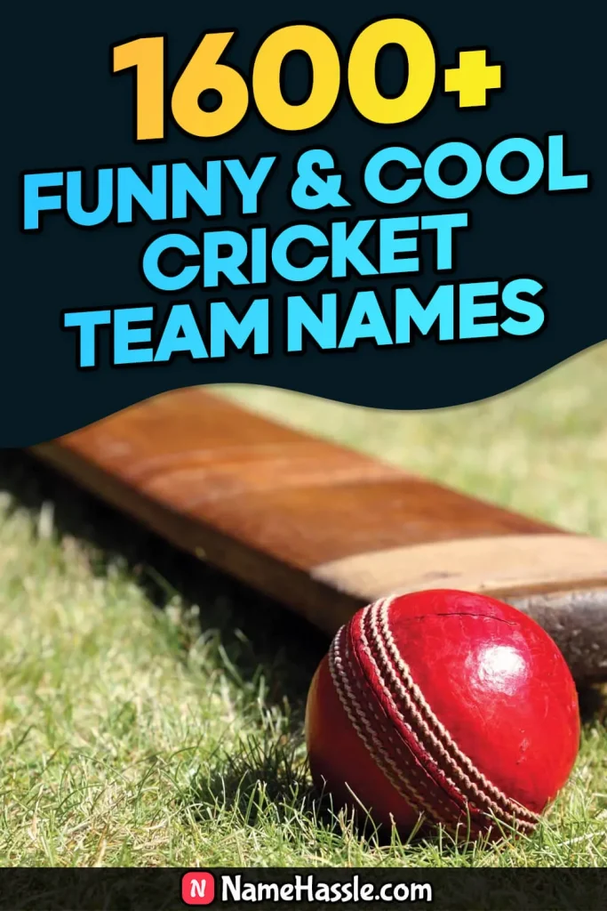 Unique & Funny Cricket Team Names Ideas (Generator)