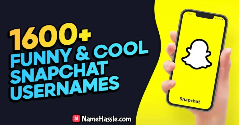 1600+ Unique Snapchat Usernames Ideas (Generator)