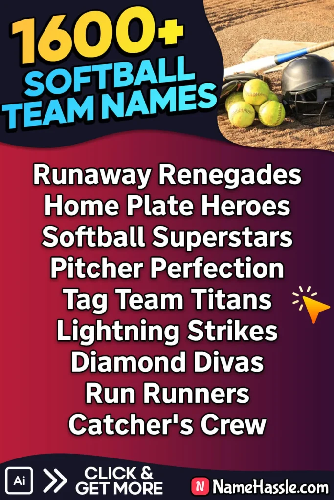 Unique Softball Team Names Ideas (Generator)