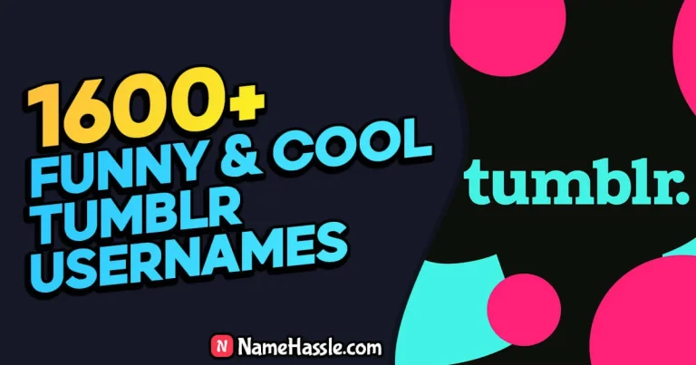 1600+ Unique Tumblr Usernames Ideas (Generator)