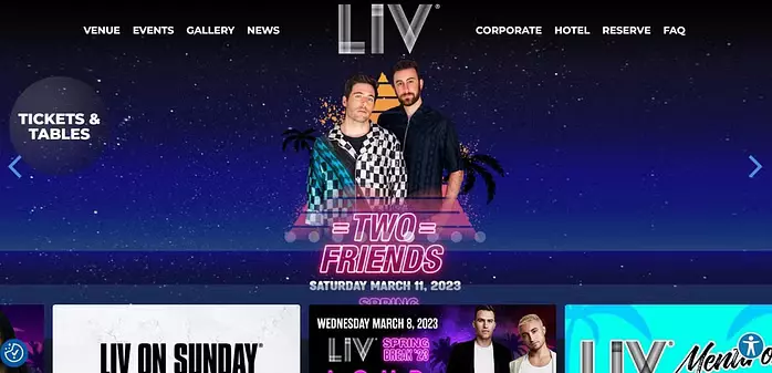 liv club home page
